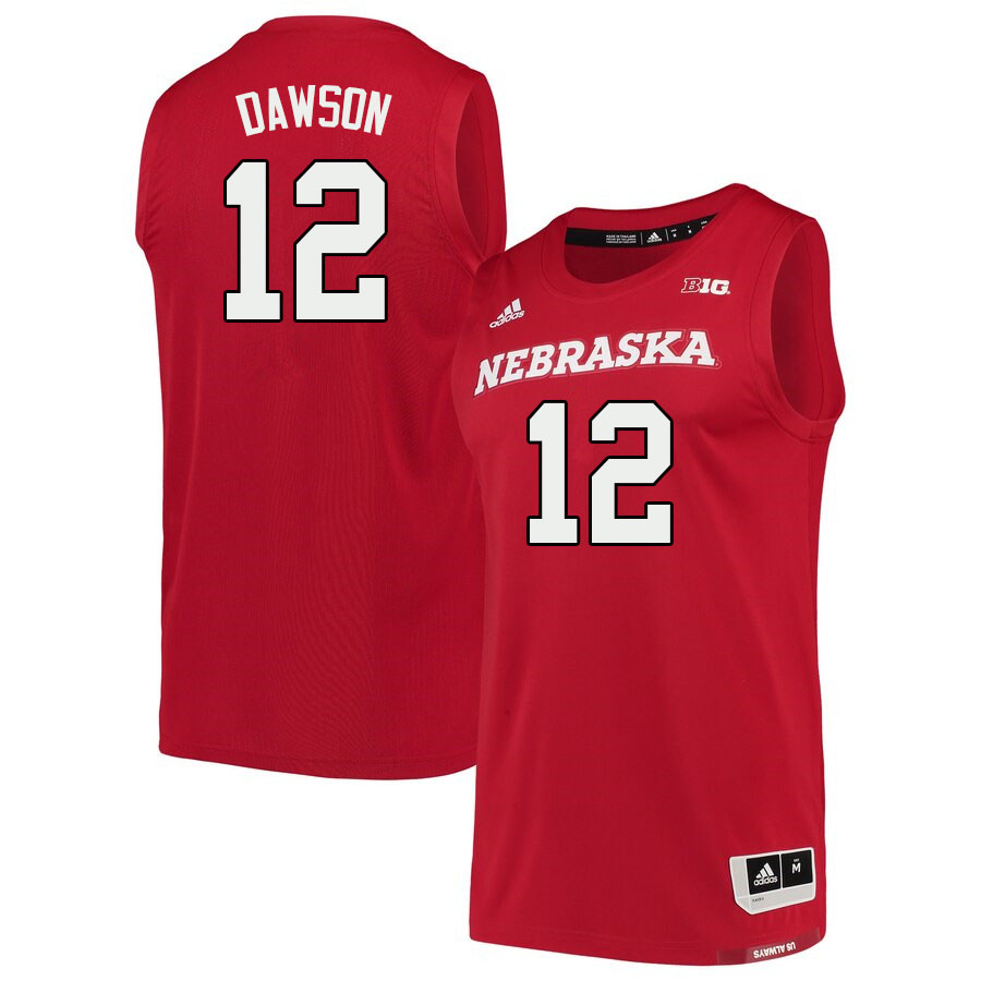 Men #12 Denim Dawson Nebraska Cornhuskers College Basketball Jerseys Sale-Scarlet - Click Image to Close